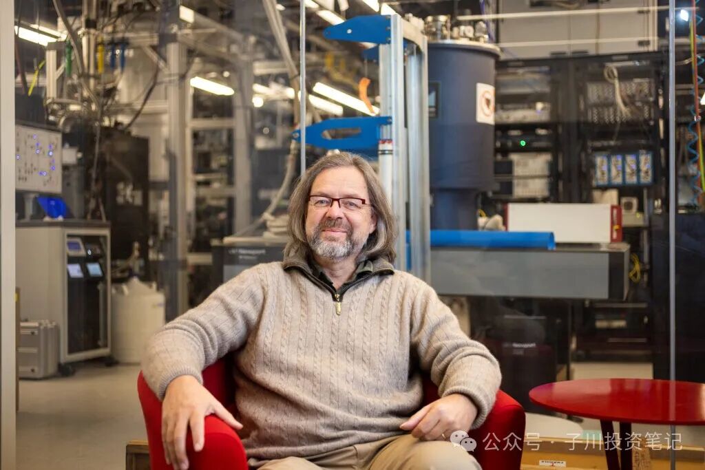 Photo of Matthias Troyer, Microsoft technical fellow, sitting in a lab.